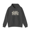 Kinky The First Time Hoodie — Funny Retro Script Graphic Sweatshirt